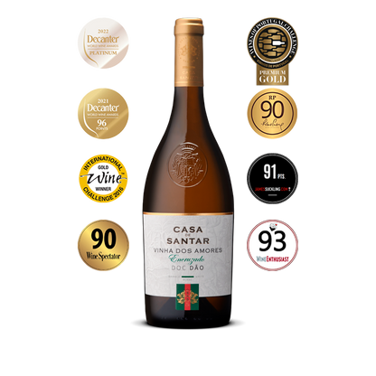 Vino Blanco de Dao, Portugal Casa de Santar Encruzado con reconocimientos.